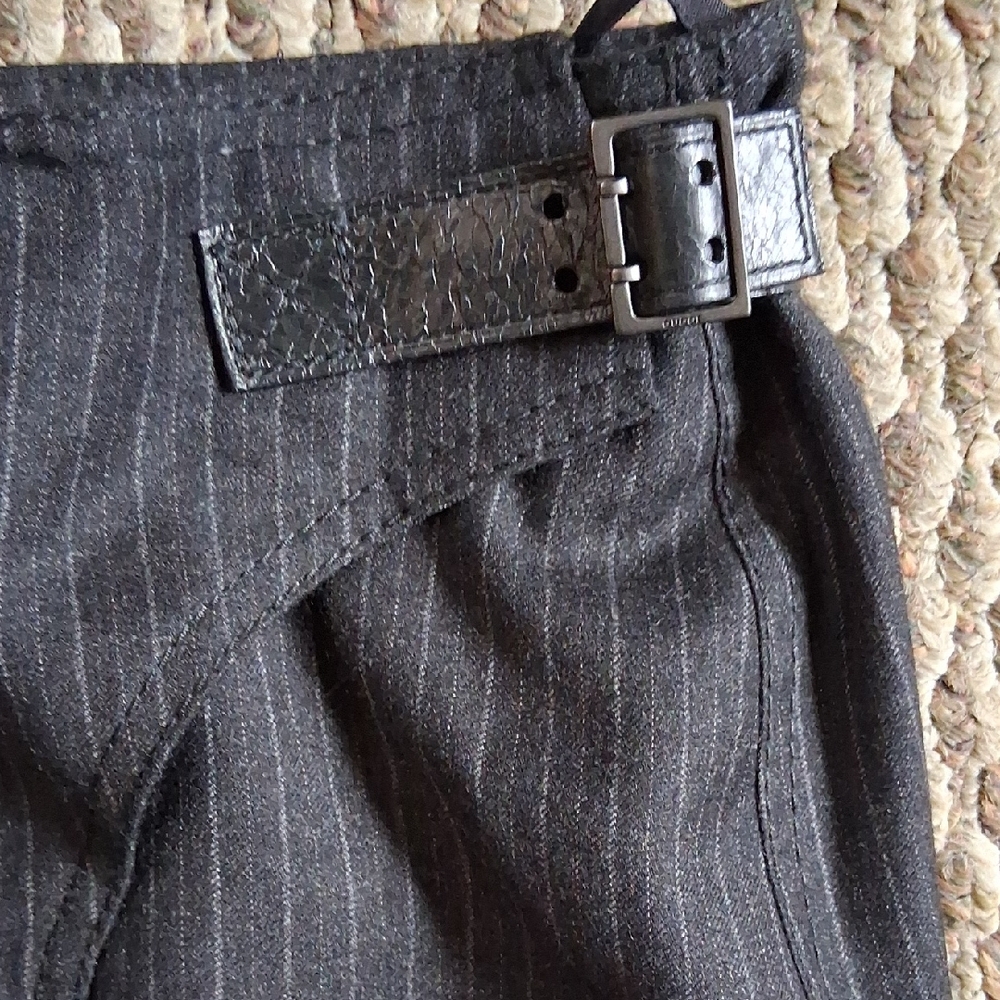 Gucci Black And Gray Pinstripe Skirt - Picture 4 of 7